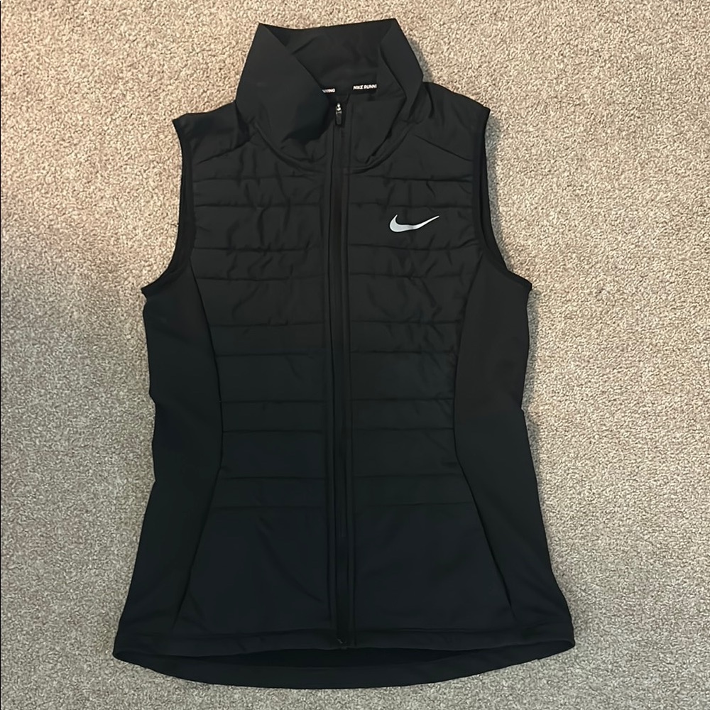 Nike Black Lightweight Puffer Vest with Collar